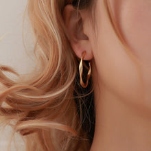 Load image into Gallery viewer, Earrings  -  Hoop with a Twist